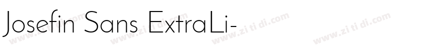 Josefin Sans ExtraLi字体转换